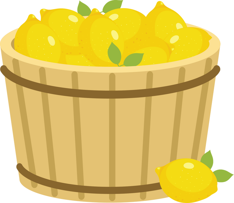 Basket of Lemon Illustration