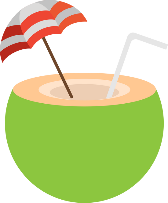 Coconut Drink Illustration